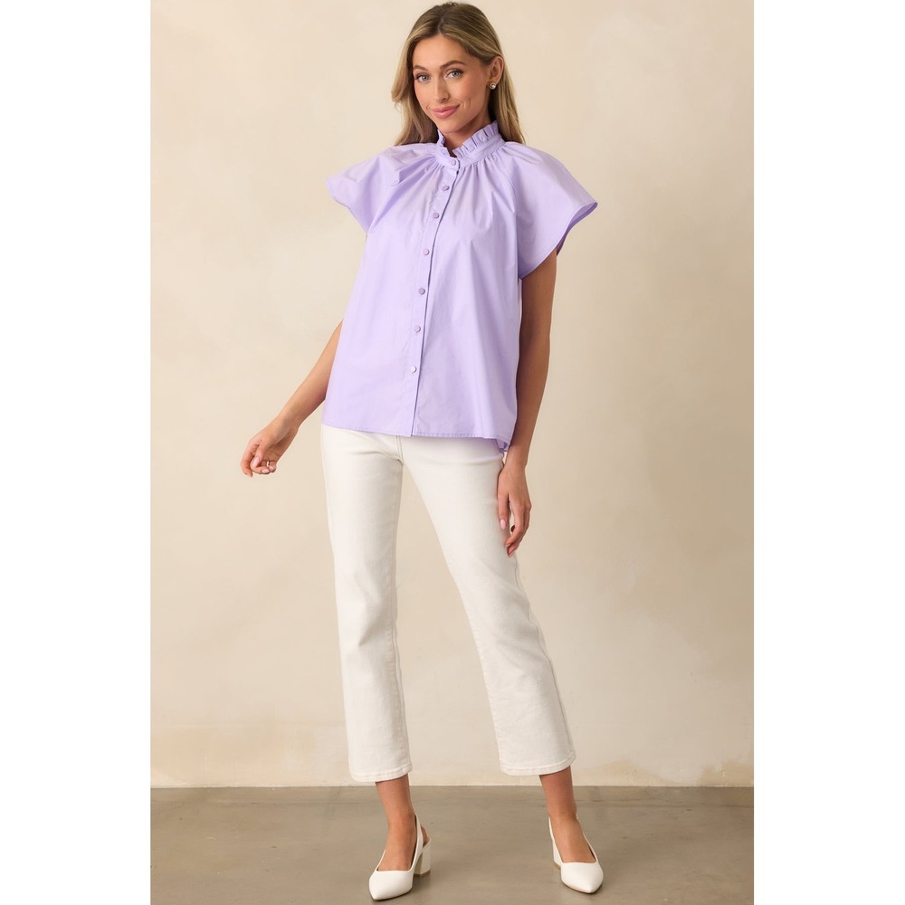 NWT PROSPERINA Florence Lilac Cotton Top / Sizes XS & M / Sold at‎ Saks - Picture 3 of 6